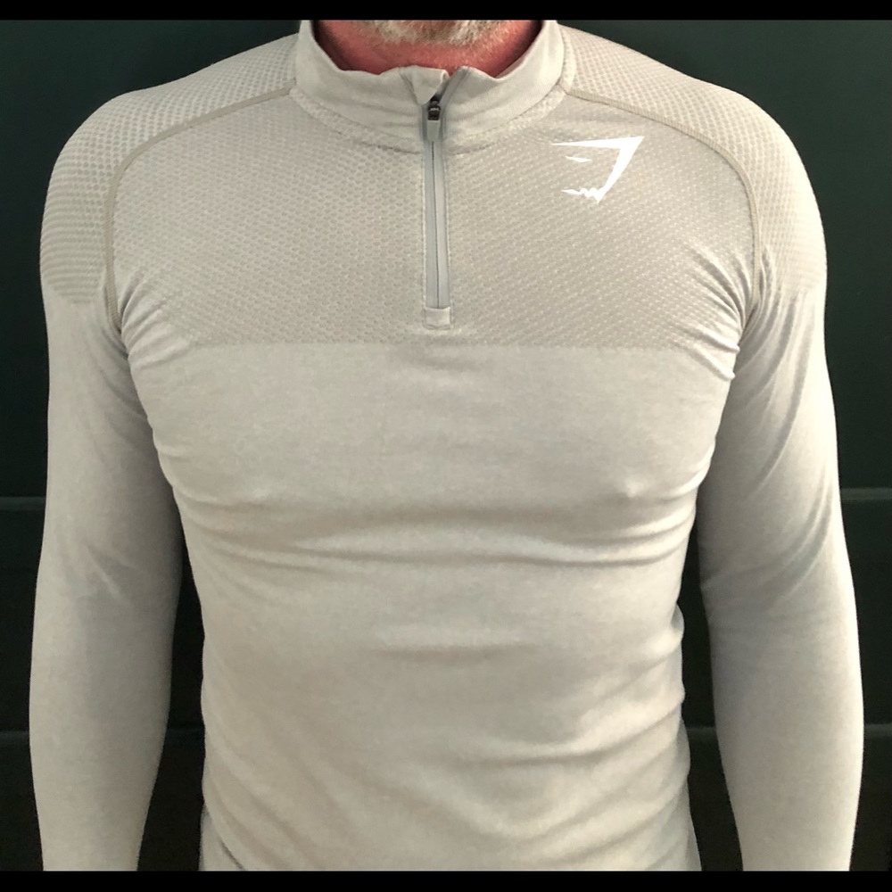 Gymshark Vital Seamless 1/4 Zip, Grey, size medium